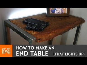 Bedside table with a built in night light // How-To | I Like To Make Stuff