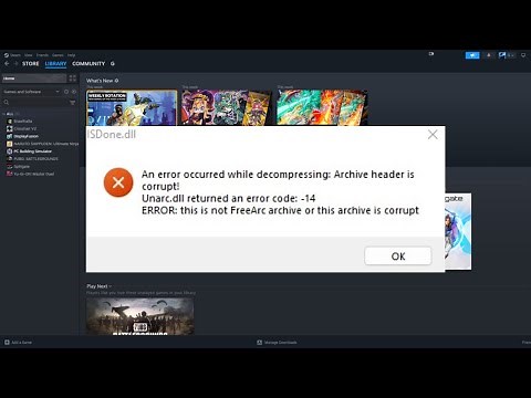 How To Fix Unarc.Dll Error Code 1, 3, 4, 14 While Installing Games in Windows