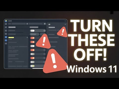 Turn These Windows 11 Settings OFF IMMEDIATELY!