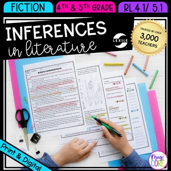 Making Inferences 4th & 5th Grade Reading Comprehension Passages RL.4.1 RL.5.1