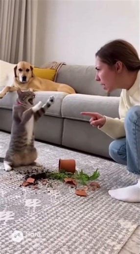 Cat blamed, dog confused — who’s telling the truth.Who’s Telling the Truth? | Funny Pet Drama Shorts