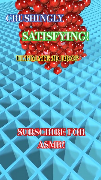 UNBELIEVABLE Red Ball Drop! 🔴 #3danimation #asmr #satisfying #shorts