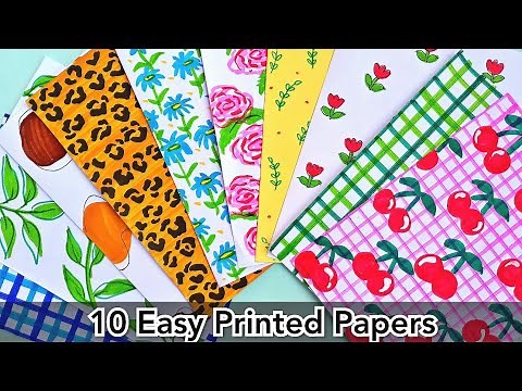 10 Easy DIY Printed Papers for Journal! How to make pattern paper at home