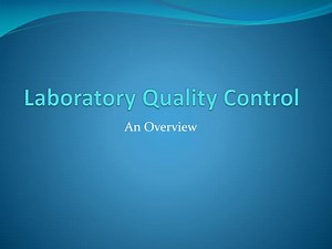 Laboratory Quality Control - SlideServe