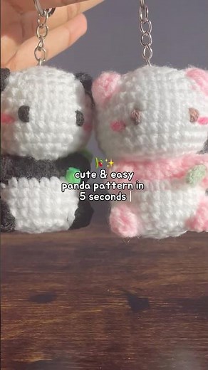 cute panda pattern 🐼✨ | crochet for beginners panda amigurumi #crochet #beginner #amigurumi