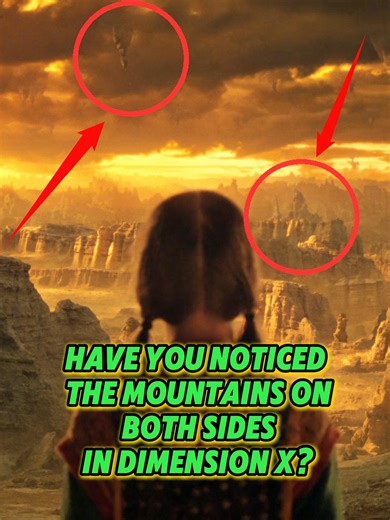 Have you noticed the mountains on both sides in Dimension X?#strangerthings #strangerthings5 #getthisviral #spoilers #strangerthingsseason5 #fyp #vecna #usa #JamieCampbellBower #theory #sadiesink