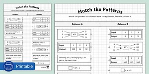 Match the Patterns: Activity Sheet