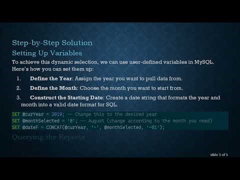 Dynamic Date Range Selection in MySQL for Versatile Reporting