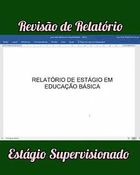 Revisão de relatório e tarefas para estágio supervisionado