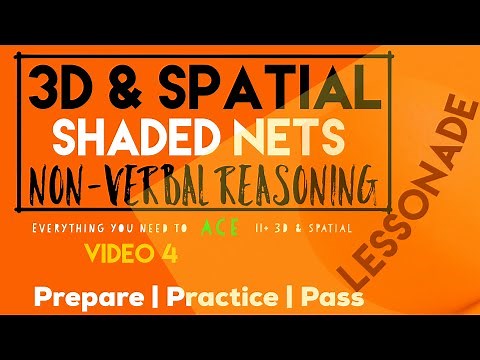 11 Plus Non Verbal Reasoning - 3D & Spatial (Shaded Nets) walkthrough | Lessonade