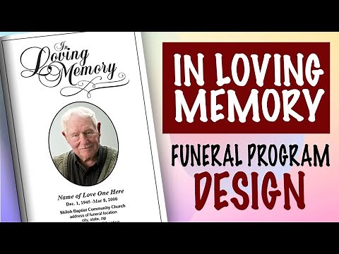 In Loving Memory Funeral Program Template Design