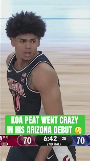 30 PTS and a highlight JAM for Koa Peat in Arizona’s win against the reigning champs 🔥