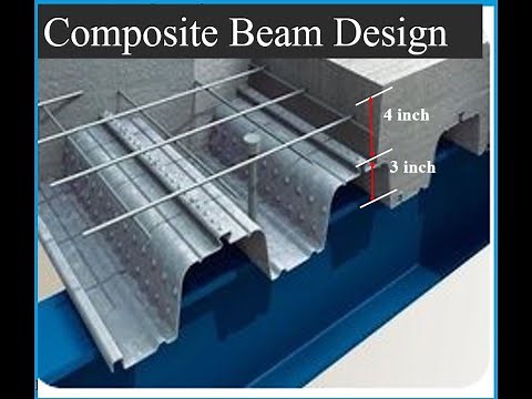 Composite beam design. Steel concrete composite beams