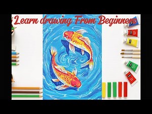 How To Draw Koi Fish (Easy for Beginners) | Relaxing Meditative Art