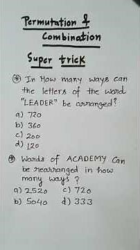 PERMUTATION AND COMBINATION (P AND C) SHORTCUT//TRICKS FOR NDA/JEE/AIRFOCRE GROUP X/ CLASS 11 NCERT