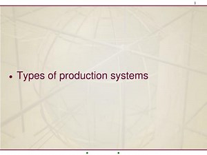 Types of production systems - SlideServe