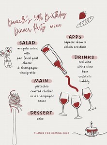 Editable Digital Menu Template | Customizable Printable Menu Design | DIY Menu for Events, Weddings, Restaurants - Etsy