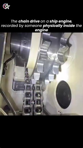 The Chain drive on a ship engine recorded by someone physically inside the engine ⚓