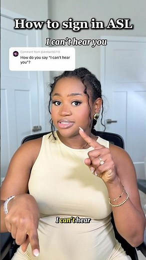 How to sign “I can’t hear you” in ASL. #asl