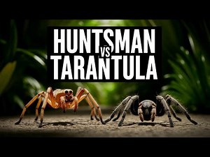 Spider Showdown: Huntsman vs. Tarantula – Who Will Win? #SpiderShowdown #HuntsmanSpider #Tarantula