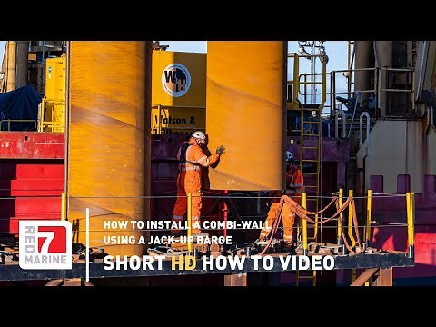 Installing a Combi-Wall Using a Jack-up Barge