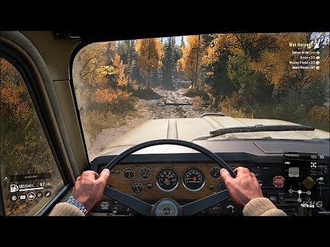 SnowRunner - Cockpit View Gameplay (PC HD) [1080p60FPS]