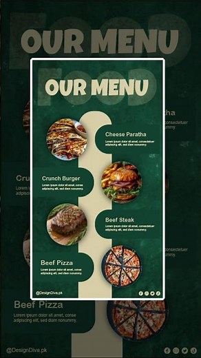 How to Design a Restaurant Menu Poster in Illustrator | Easy Menu Flyer Design Tutorial. #shortsfeed