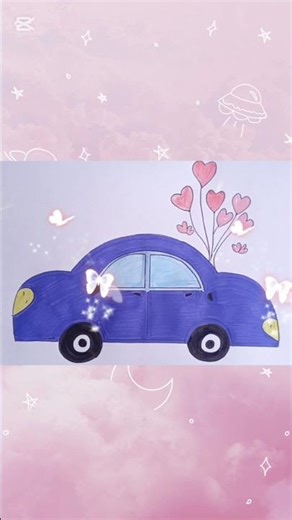 Easy & Beautiful Car Drawing for Beginners 🚗✨#drawing #painting #art #shorts