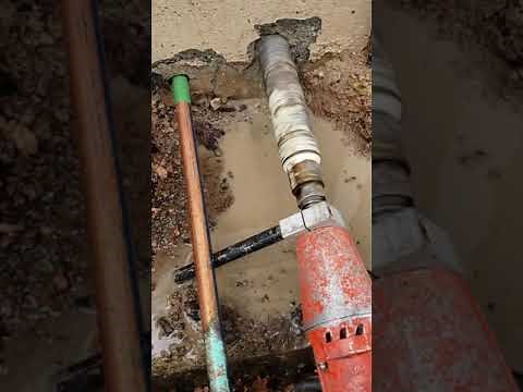 Core drilling concrete wall.