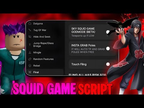 SQUID GAME SCRIPT [Auto win Anti ban Auto God mode Latest Ubdate 💸