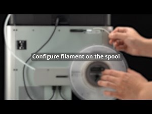 Configure filament on the spool holder