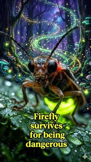 This glowing insect survives without attacking once #wildfacts #natureshorts #animalfacts