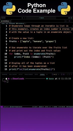 How To Use the Python Enumerate Function