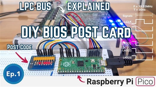 BIOS POST Card with the Raspberry Pi Pico and LPC bus explained. Ep.1