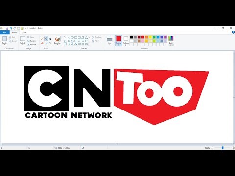 Drawing the Cartoon Network Too logo in MS Paint