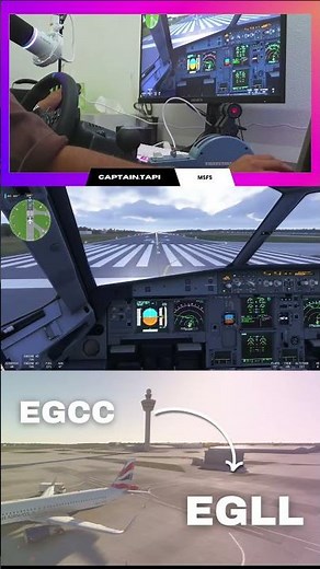 What It’s Like Taking Off with ATC on VATSIM ✈️ A320 Manchester #a320 #msfs2020 #shorts