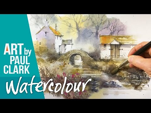 A watercolour landscape tutorial using soft pastels.