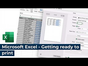 Microsoft Excel - Getting ready to print