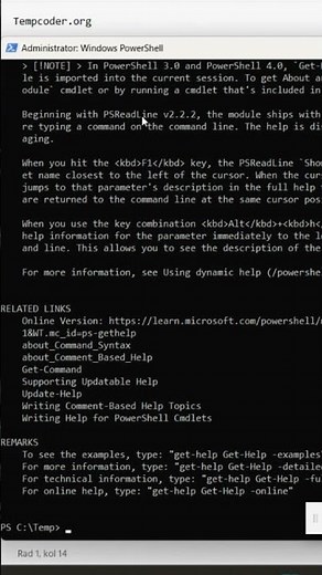 PowerShell beginner tips and tricks Get-Help #powershell #practice #beginner