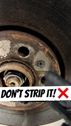 Stuck Rotor Screw? Do THIS 😳 #mechanic