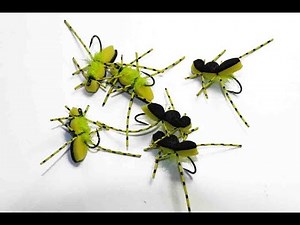 Fly tying "Foam beetle cutter" Saltwater fly (Step-by-step tutorial)