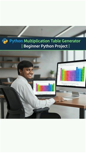 Python Multiplication Table Generator 💻 | Beginner Python Project | #shorts #python #shorts #viral