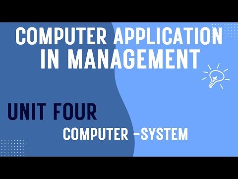 Computer Application In Management Unit Four Tutorials