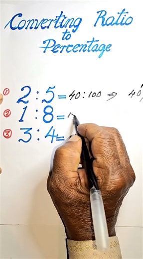 Converting ratio to percentage #maths #mathematics #shorts