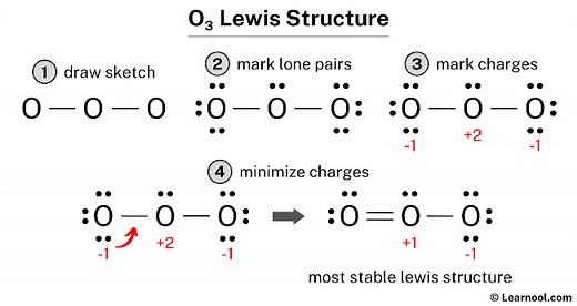 O3 Lewis structure - Learnool