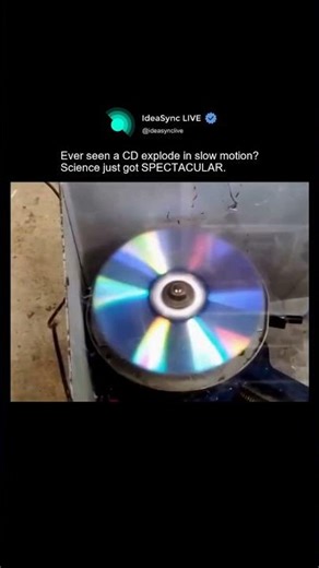 Ever seen a CD explode in slow motion? Science just got SPECTACULAR.
