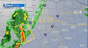 4.7K views · 29 reactions | WEATHER ALERT: 3:08 a.m. Update: Storms to the southwest of the DFW area are moving NE around 50 mph. These storms are capable of producing damaging winds of 60 mph and hail. They will likely reach the DFW area around 3:30 a.m. #NBCDFWWeather RADAR: https://trib.al/ykExZ2u | NBC DFW | Facebook