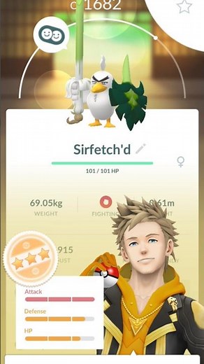 GALARIAN FARFETCH'D EVOLVED INTO SIRFETCH'D ( CP-1682 ) || #pokémonevolutions #catchingpokemon 🇮🇳
