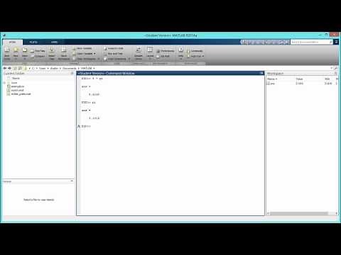 How to Type Pi, Square Root, and Euler’s Number in MATLAB. [HD]
