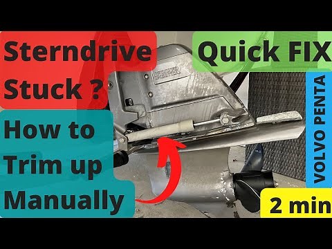 Sterndrive Stuck ? How to trim up/Raise it Manually - Quick solution ! Volvo Penta.